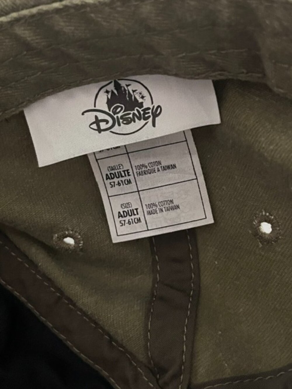 Disney Parks Mickey Mouse Hat Cap Distressed Olive Army Green Adjustable - Picture 9 of 11
